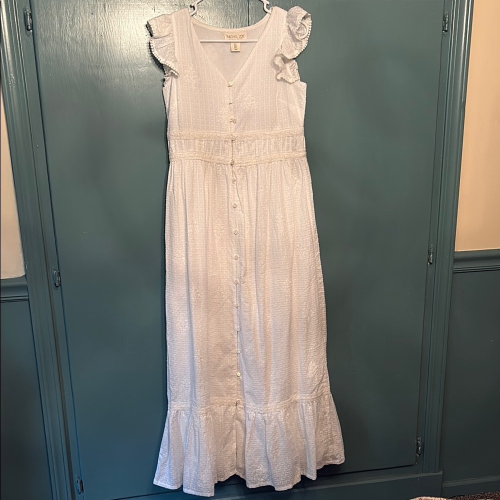 ON HOLD
White Ruffled Tiered Sundress with V-Neck